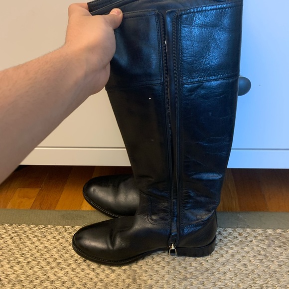 Womens Tory burch kiernan tall black leather boots